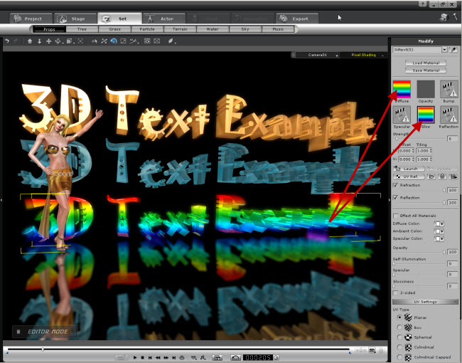 3D Text in iClone