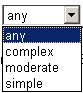 Dropdown Model Complexity Selector