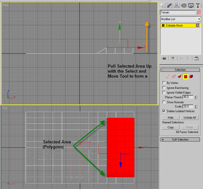 Pull Selected Polygons Up