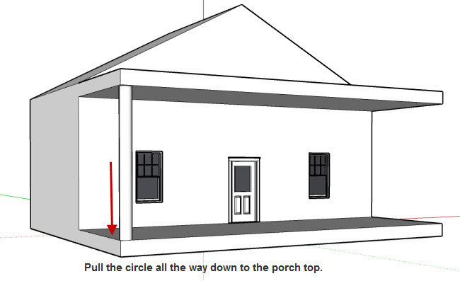Pull All The Way Down to Porch Top