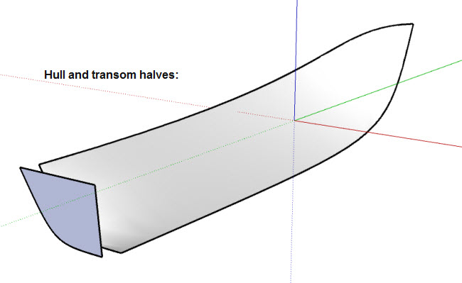 Hull and Transom Views